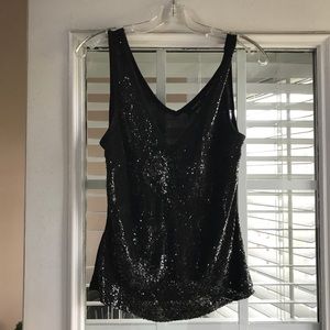 Sequin black top